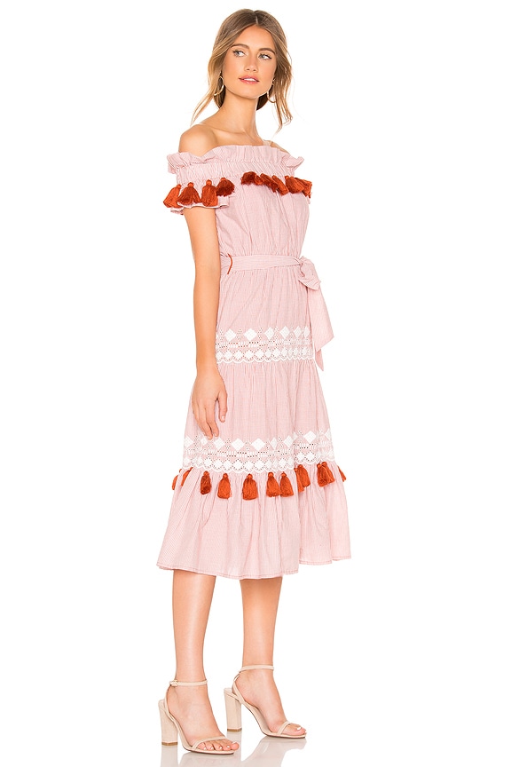 view 2 of 3 Lana Dress in Rust Stripe