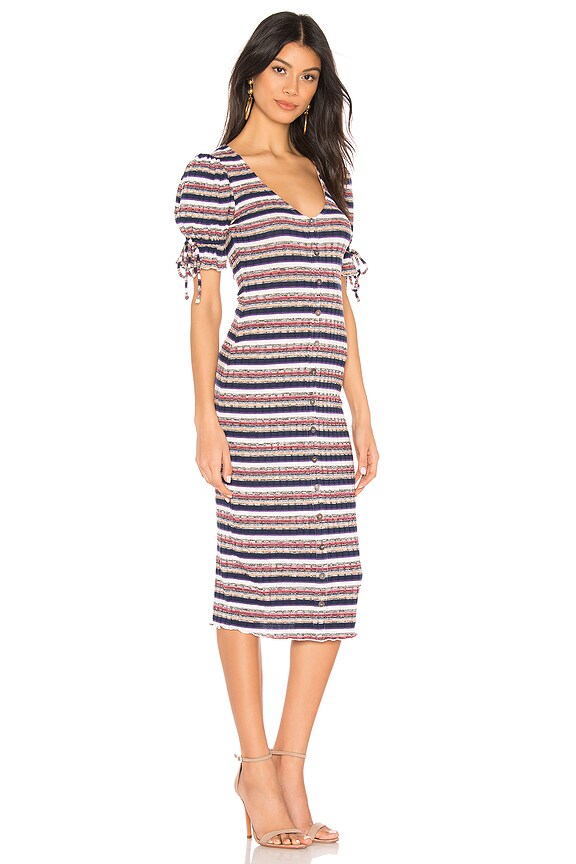 view 2 of 3 Dallas Dress in Black Multi Stripe