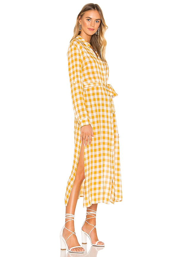 view 2 of 3 Thea Shirt Dress in Yellow Gingham
