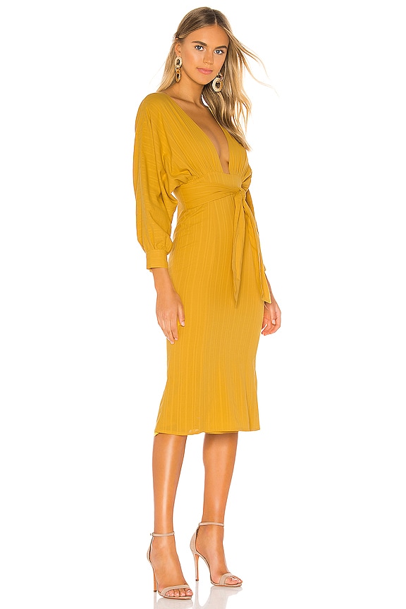 view 2 of 3 Khyla Midi Dress in Mustard Yellow