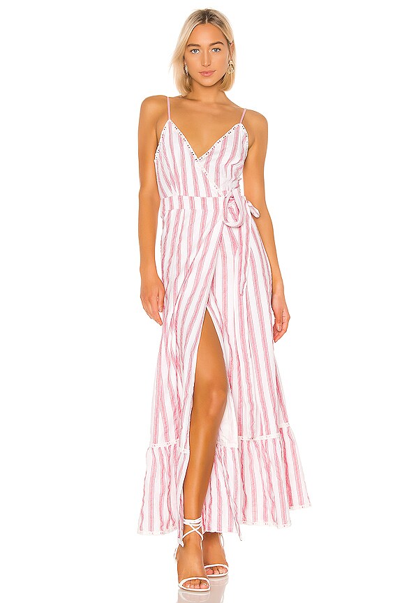 view 1 of 3 Aubrie Dress in Red & White Stripe