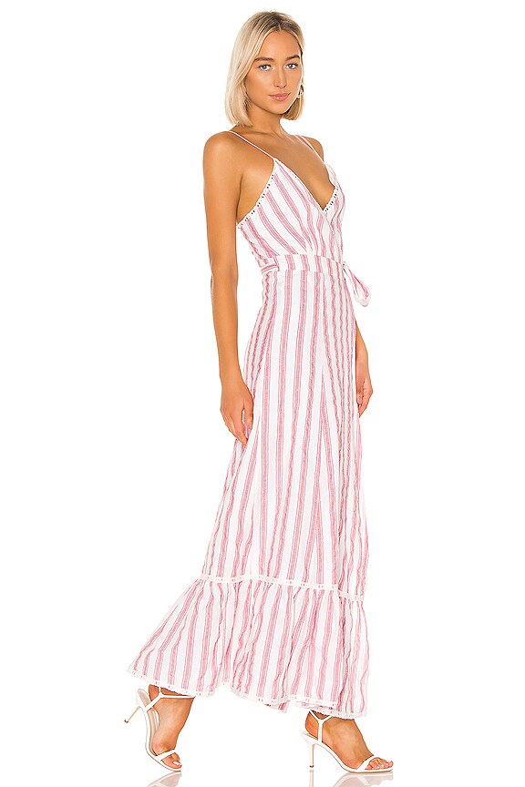 view 2 of 3 Aubrie Dress in Red & White Stripe
