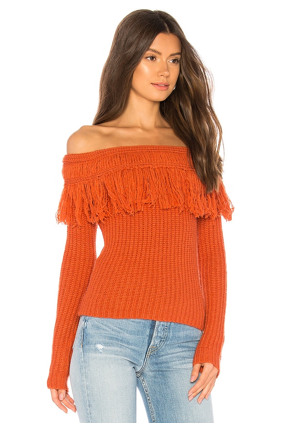 view 2 of 4 Fringe Sweater in Rust
