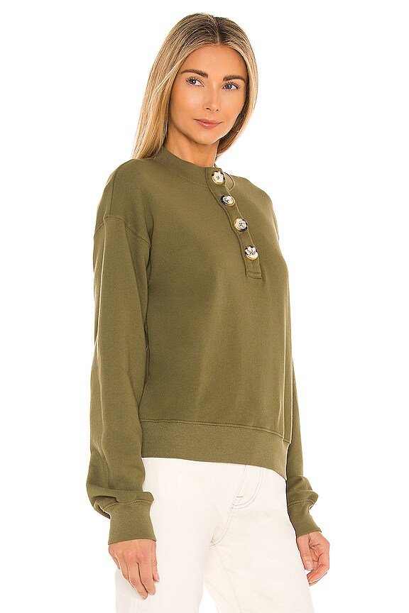 view 2 of 4 Henley Sweatshirt in Olive