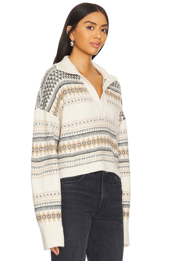 view 2 of 4 Maliah Fairisle Sweater in Ivory Multi