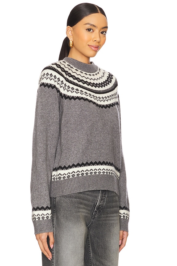 view 2 of 4 Kiva Fairisle Sweater in Grey Multi