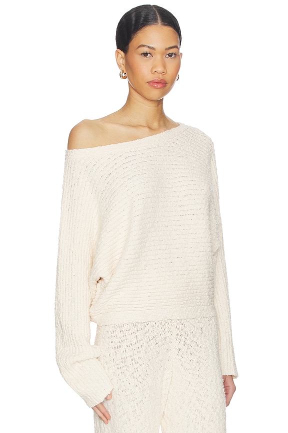 view 2 of 5 Elio Off The Shoulder Sweater in Ivory