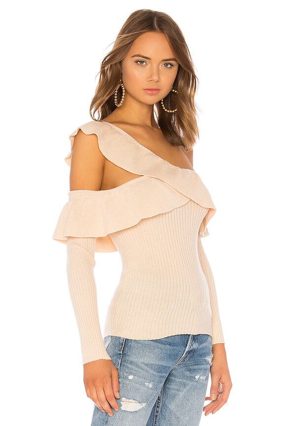 view 2 of 4 СВИТЕР С РЮШАМИ CUTOUT in Nude