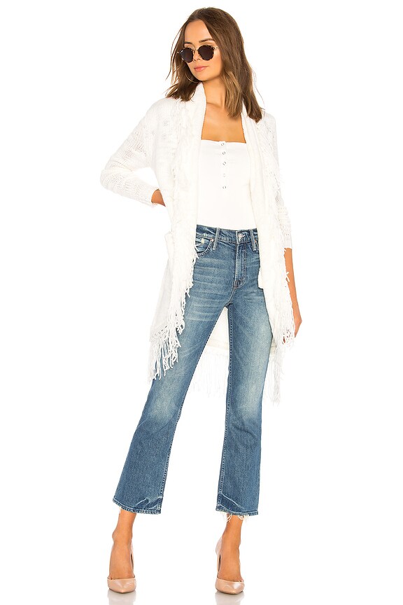 view 1 of 3 Dreamer Fringe Cardigan in Ivory