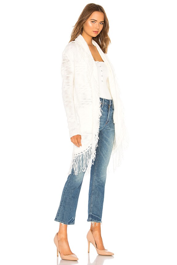 view 2 of 3 Dreamer Fringe Cardigan in Ivory