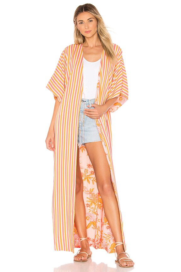 view 2 of 4 Rae Reversible Robe in Pastel Garden Floral