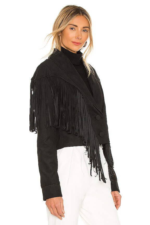 view 2 of 4 Lundun Vegan Suede Jacket in Black