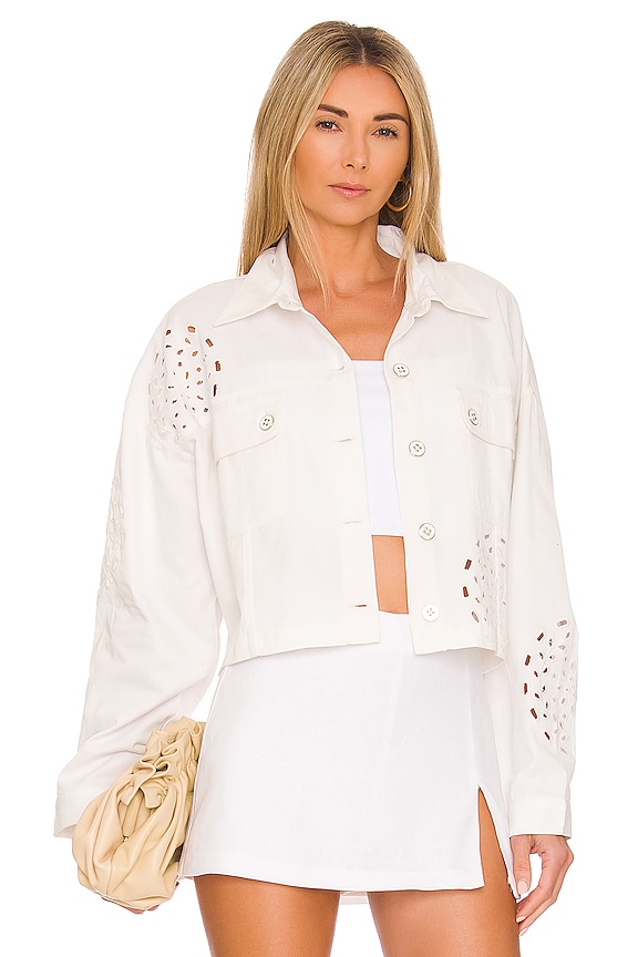 view 1 of 5 Valentina Embroidered Jacket in White