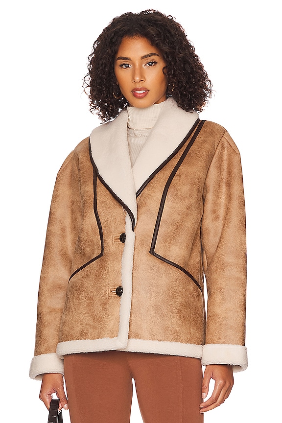 view 2 of 5 Dylan Coat in Chestnut Brown