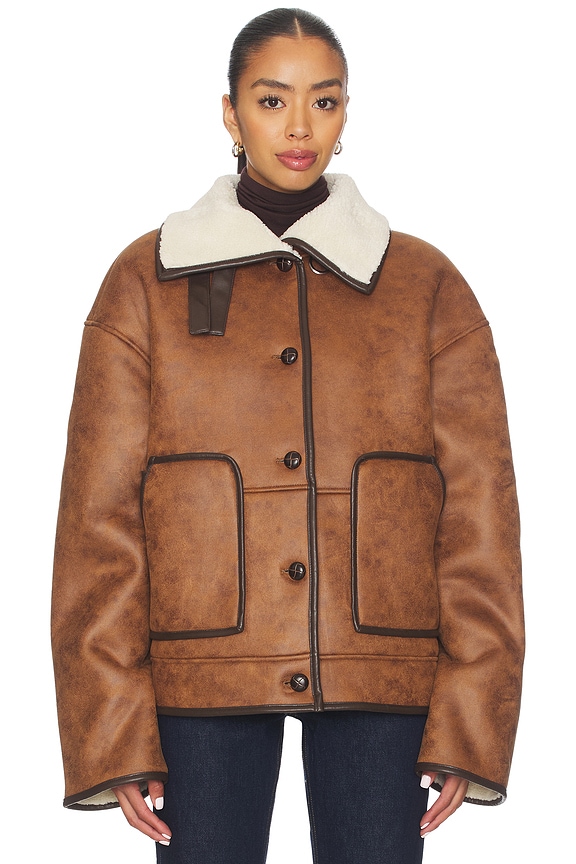 view 2 of 5 Catie Coat in Golden Brown