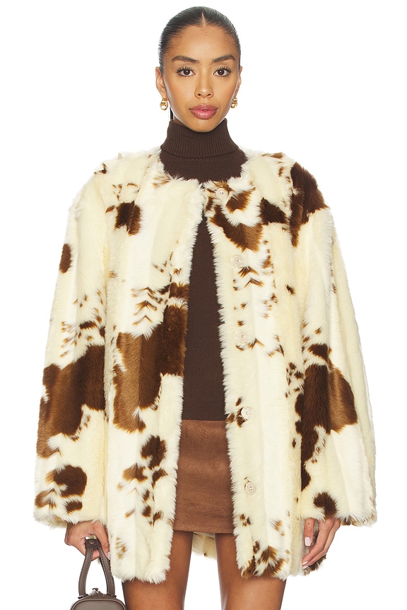 view 2 of 5 ABRIGO ELENA in Faux Cowhide