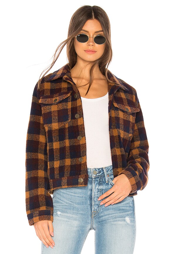 view 1 of 4 Ariel Jacket in Brown Plaid