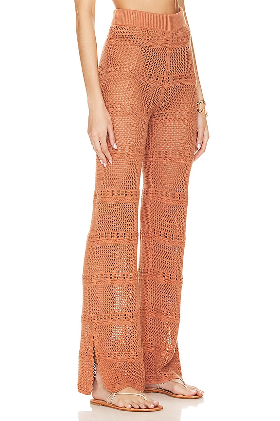view 2 of 5 Hayden Crochet Pant in Natural Brown