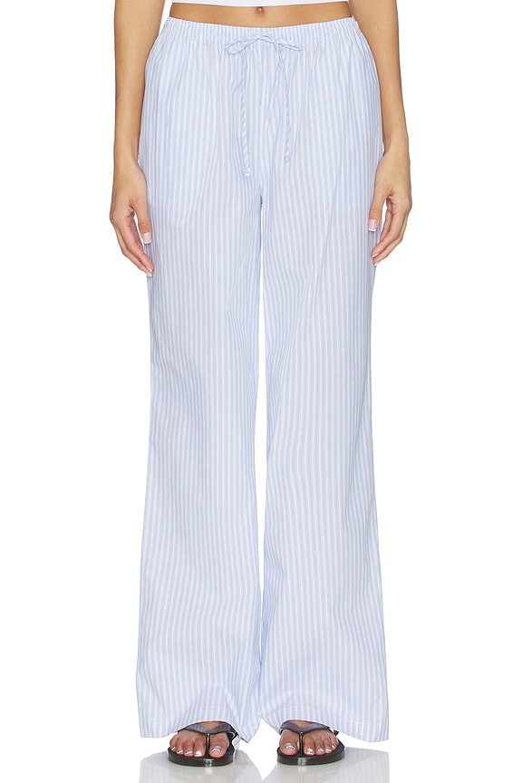 view 1 of 6 Pheby Pant in Blue & White Stripe