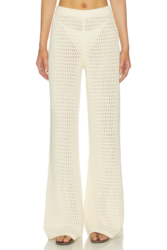view 1 of 6 Rennata Open Stitch Pant in Ivory