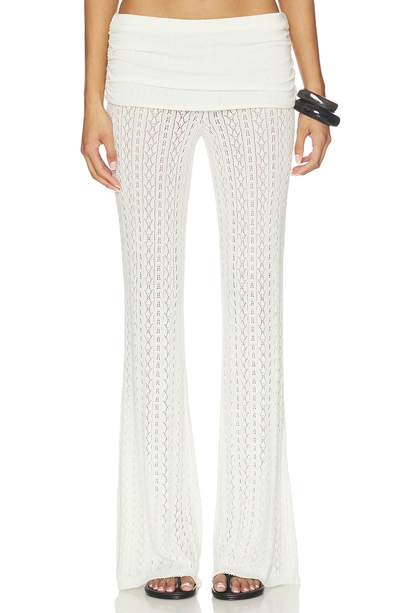 view 1 of 6 Erin Pointelle Knit Pant in Ivory