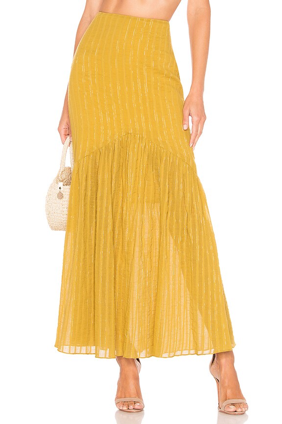 view 1 of 5 Cameron Skirt in Pear Yellow