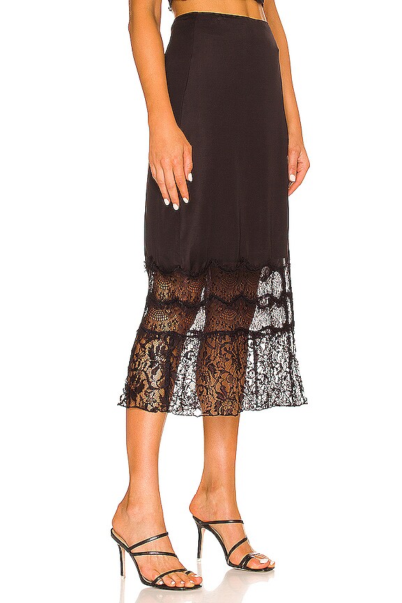 view 2 of 4 Hailey Lace Skirt in Black