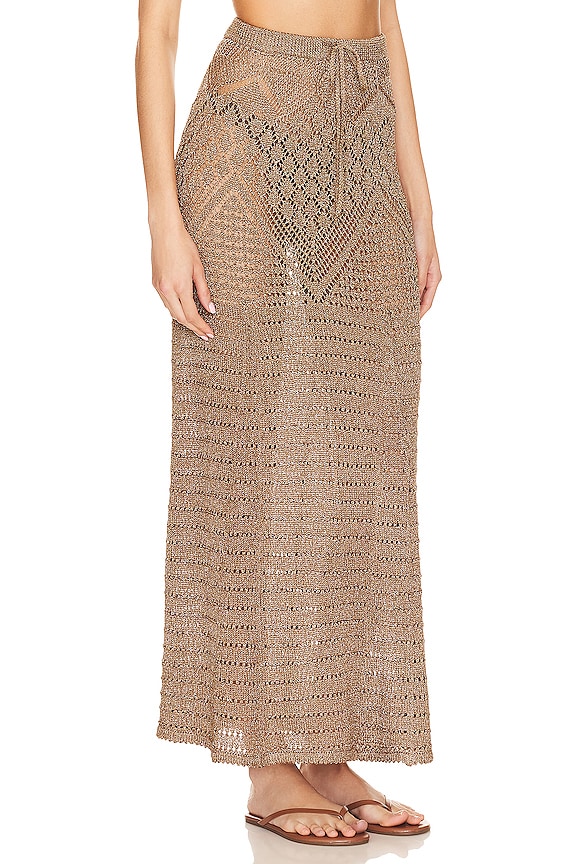 view 2 of 5 Rhosa Metallic Skirt in Bronze