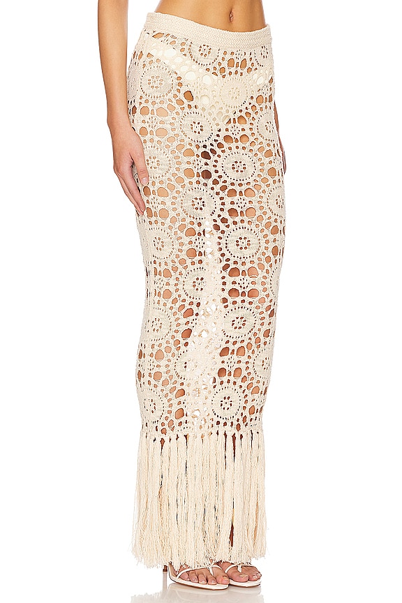 view 2 of 4 JUPE LONGUE LUANNE in Llght Beige