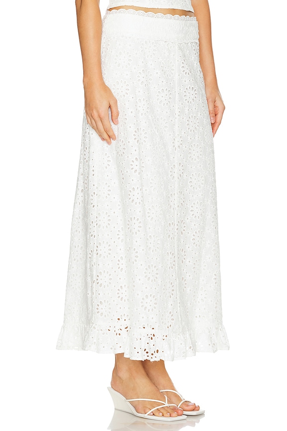 view 2 of 4 Elaine Maxi Skirt in White