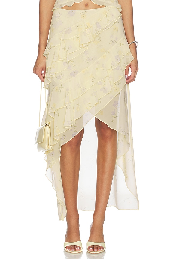 view 1 of 6 FALDA CECILIA in Pale Yellow Floral