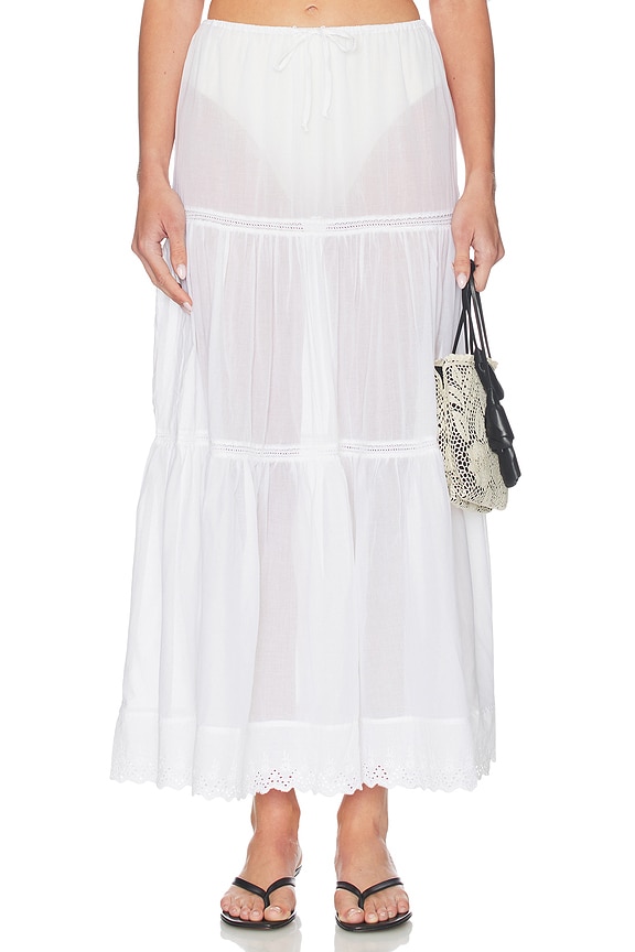 view 1 of 6 Topaz Midi Skirt in White