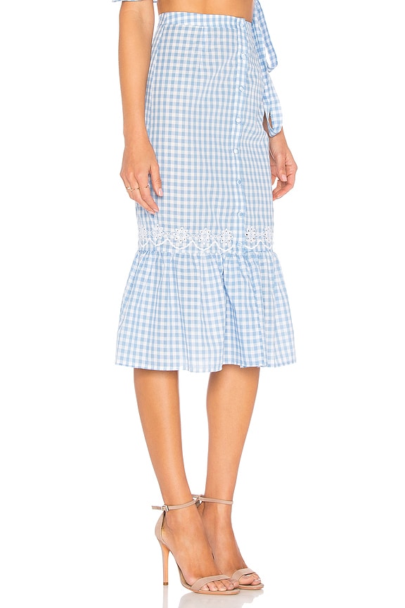 view 2 of 4 FALDA BAJO DESIGUAL MOLINA in Cornflower