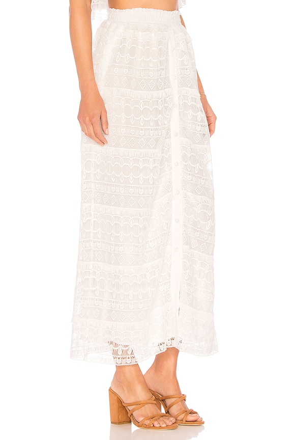 view 2 of 4 STELLA 맥시 버튼업 스커트 in White