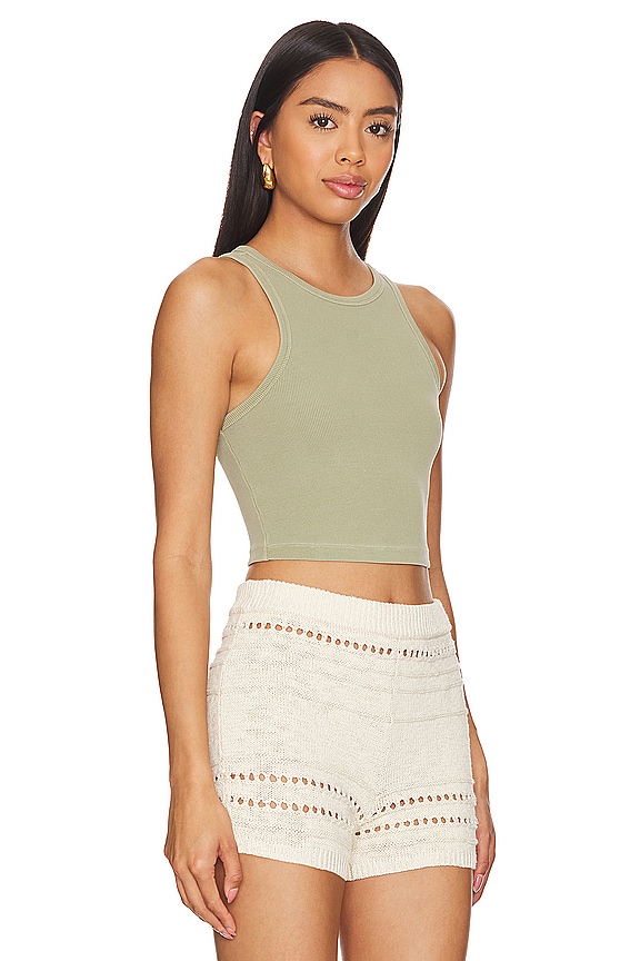 view 2 of 4 Green The Gigi Crop Tank in Herb Green