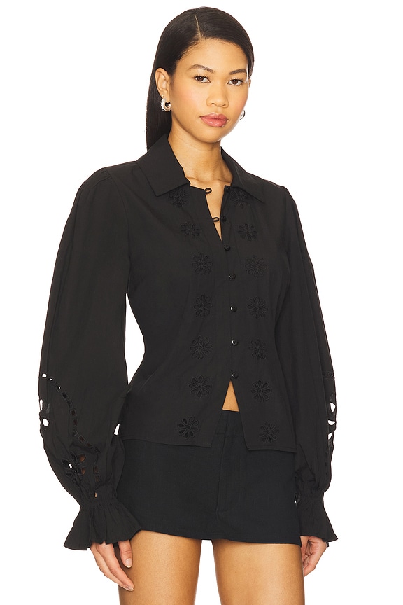 view 2 of 4 Tess Button Up Shirt in Black