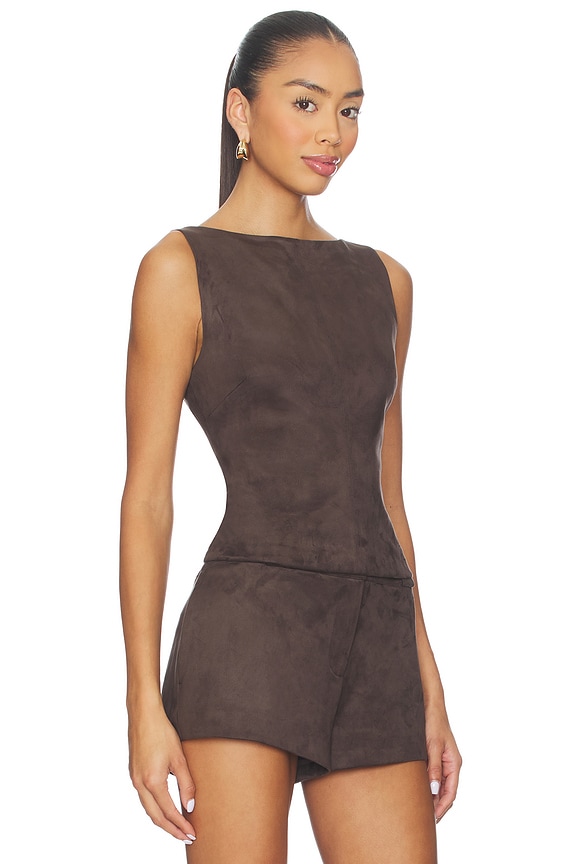 view 2 of 4 Irene Top in Espresso Brown