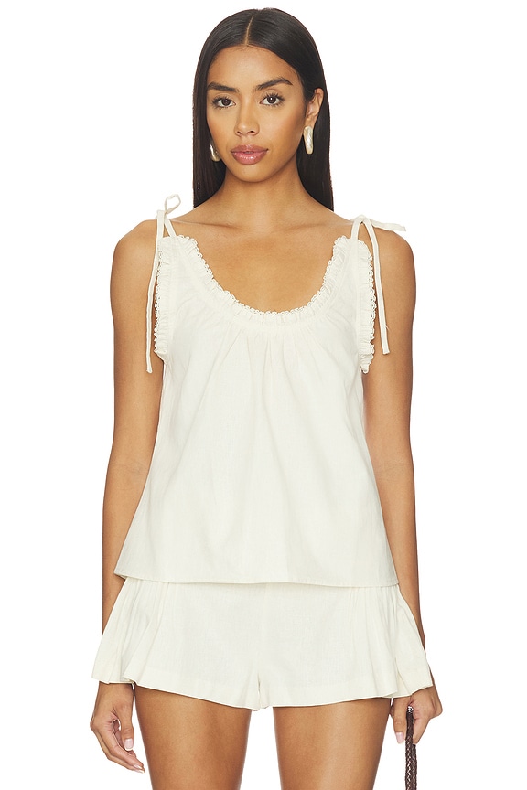 view 1 of 4 Kamila Top in Natural Linen