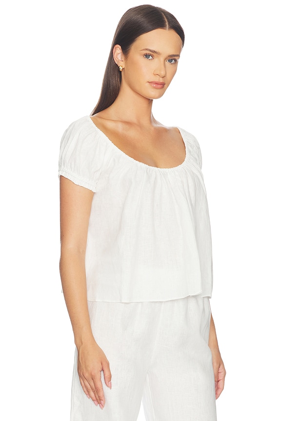 view 2 of 4 Wilma Linen Top in White