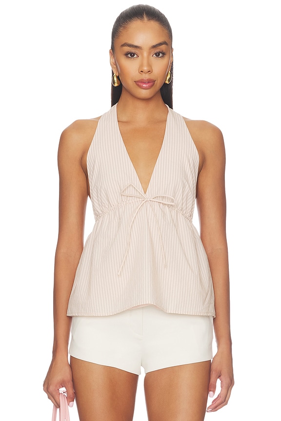 view 1 of 5 Sarina Top in Pink Stripe