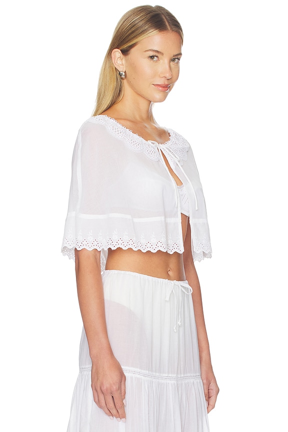 view 2 of 5 Topaz Cape Top in White