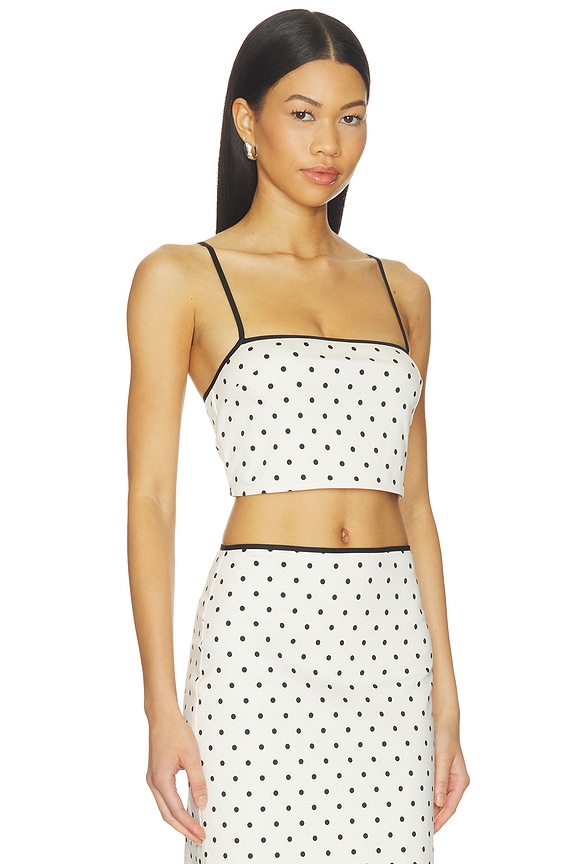 view 2 of 4 Elowen Top in Cream & Black Dot