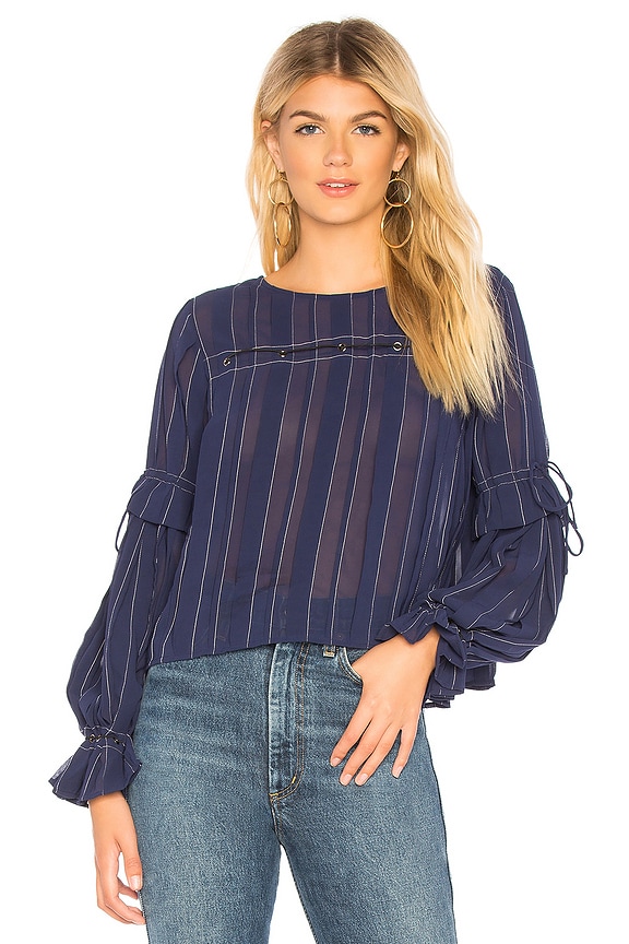 view 1 of 4 Bonnie Blouse in Navy