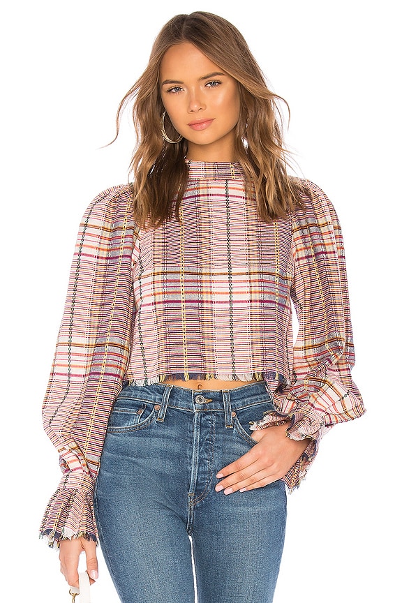 view 1 of 4 Lorena Blouse in Plaid Multi