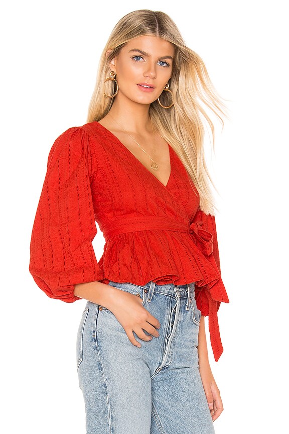 view 2 of 4 Candace Blouse in Cherry Red