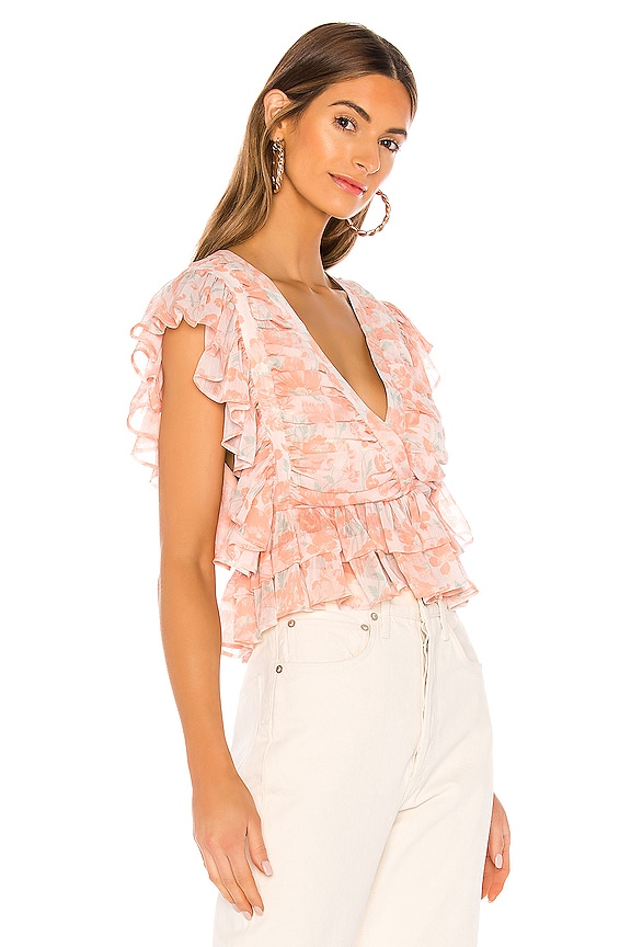 view 2 of 4 Kaia Top in Blush Poppy Floral