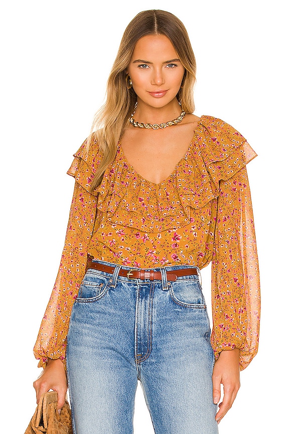 Tularosa - Floral Pleat Top main image 1