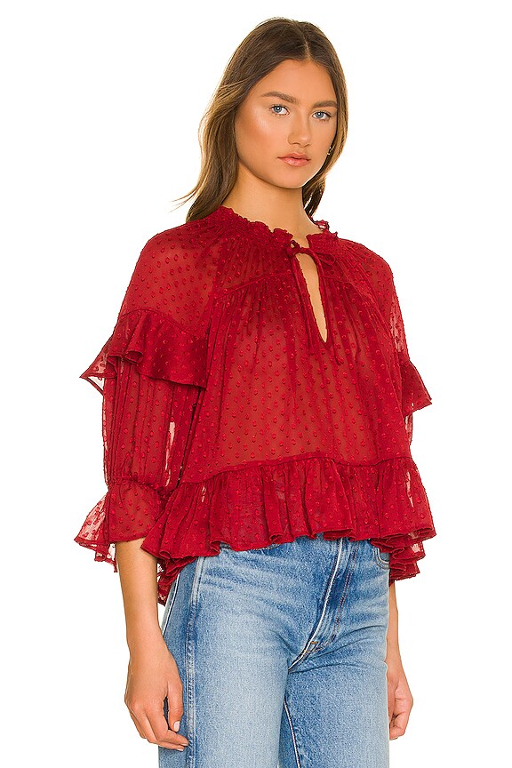 view 2 of 5 ABBY トップ in Deep Red