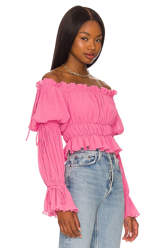 view 2 of 4 White Sands Top in Ibis Rose