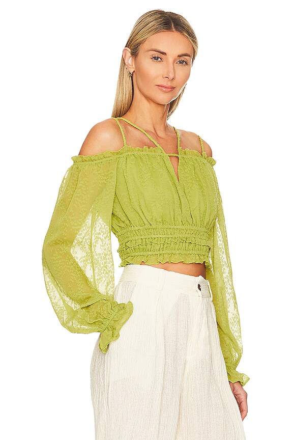 view 2 of 5 Dahlia Top in Green